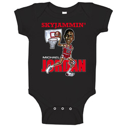 Michael Jordan Retro Basketball Caricature Baby One Piece Michael Jordan Retro Basketball Caricature Baby One Piece