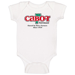 Cabot Vermont Logo Popular Cheese Brand Company Food Fan Gift Baby One Piece Cabot Vermont Logo Popular Cheese Brand Company Food Fan Gift Baby One Piece