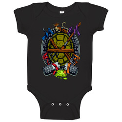 Teenage Mutant Ninja Turtles 80s Tee Baby One Piece Teenage Mutant Ninja Turtles 80s Tee Baby One Piece
