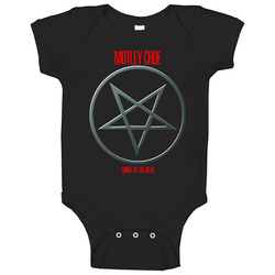 Motley Crue Shout At The Devil Faded & Distorted Baby One Piece Motley Crue Shout At The Devil Faded & Distorted Baby One Piece