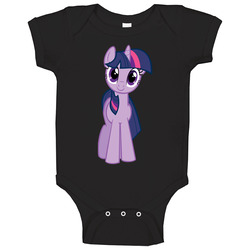 My Little Pony: Friendship Is Magic Twilight Sparkle Black Baby One Piece My Little Pony: Friendship Is Magic Twilight Sparkle Black Baby One Piece
