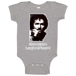 Gordon Lightfoot Folk Singer Baby One Piece Gordon Lightfoot Folk Singer Baby One Piece