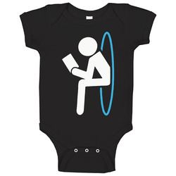 Portal 2 Dump Funny Video Game Baby One Piece Portal 2 Dump Funny Video Game Baby One Piece