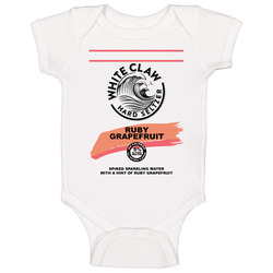 White Cla Ruby Grapefruit Hard Seltzer Halloween Costume Baby One Piece White Cla Ruby Grapefruit Hard Seltzer Halloween Costume Baby One Piece