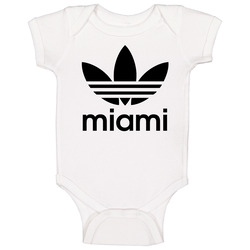 Miami Best City Adidas Logo Baby One Piece Miami Best City Adidas Logo Baby One Piece