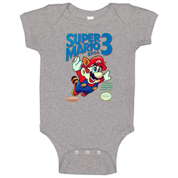 Super Mario Bros. 3 Game Cover Baby One Piece Super Mario Bros. 3 Game Cover Baby One Piece