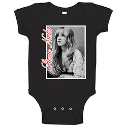 New Stevie Nicks Fleetwood Mac Vintage Standard Adult Black T- S To 5xl Baby One Piece