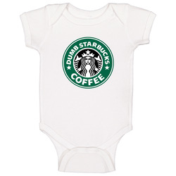 Dumb Starbucks Coffee Funny Parody Baby One Piece Dumb Starbucks Coffee Funny Parody Baby One Piece
