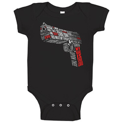 Pulp Fiction Gun Quote Samuel L Jackson Baby One Piece Pulp Fiction Gun Quote Samuel L Jackson Baby One Piece