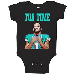 Tua Tagovailoa Tua Time Miami Dolphins Fins Qb Football Baby One Piece Tua Tagovailoa Tua Time Miami Dolphins Fins Qb Football Baby One Piece