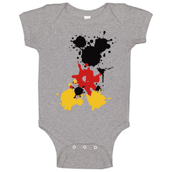 Funny Blob Splat Mickey Paint Comic Baby One Piece Funny Blob Splat Mickey Paint Comic Baby One Piece