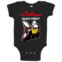Dodge Challenger Skat Pack Logo Bumble Bee Black Baby One Piece Dodge Challenger Skat Pack Logo Bumble Bee Black Baby One Piece