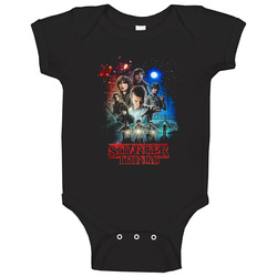 Stranger Things Sci Fi Horror 80s Cul Classic Tv Show Baby One Piece Stranger Things Sci Fi Horror 80s Cul Classic Tv Show Baby One Piece