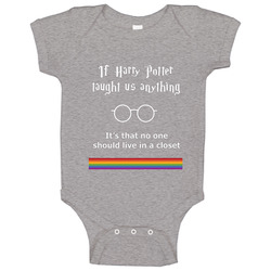 If Harry Potter Taught Us Anything Itâ€™s That No One Should Live In A Closet Baby One Piece