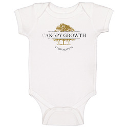 Canopy Growth Corp Vintage Distressed Cannabis Weed Marijuana Stoner Company Logo Fan Baby One Piece Canopy Growth Corp Vintage Distressed Cannabis Weed Marijuana Stoner Company Logo Fan Baby One Piece