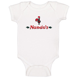 Nandos Fast Food Restaurant Distressed Look Baby One Piece Nandos Fast Food Restaurant Distressed Look Baby One Piece