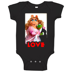 The Muppets Kermit & Miss Piggy Baby One Piece The Muppets Kermit & Miss Piggy Baby One Piece