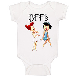The Flintstones Wilma And Betty Baby One Piece The Flintstones Wilma And Betty Baby One Piece