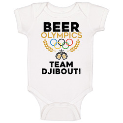 Beer Olympics Team Djibouti Country World Funny Drinking Baby One Piece Beer Olympics Team Djibouti Country World Funny Drinking Baby One Piece