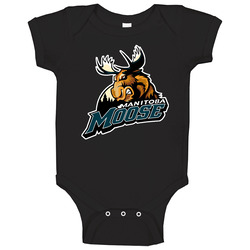 Manitoba Moose Hockey Winnipeg Retro Baby One Piece Manitoba Moose Hockey Winnipeg Retro Baby One Piece