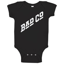 Bad Co 70's 80's Rock Bank Logo Baby One Piece Bad Co 70's 80's Rock Bank Logo Baby One Piece