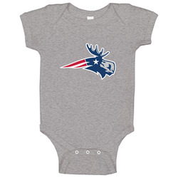 Moose New England Patriots Parody Quinn Ojinnaka Pats Dynasty Patriot Nation Ultimate Football Fan Baby One Piece
