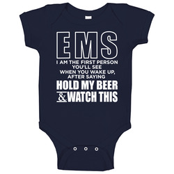 Ems - Hold My Beer Baby One Piece Ems - Hold My Beer Baby One Piece