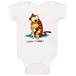 Calvin And Hobbes Hugging Baby One Piece Calvin And Hobbes Hugging Baby One Piece