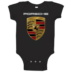 Porsche Black Baby One Piece Porsche Black Baby One Piece
