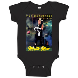Retro Green Bay Football Don Majkowski Majik Man Baby One Piece Retro Green Bay Football Don Majkowski Majik Man Baby One Piece