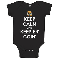 Keep Calm And Keep Er' Goin' Vanoss Owl Head Baby One Piece Keep Calm And Keep Er' Goin' Vanoss Owl Head Baby One Piece