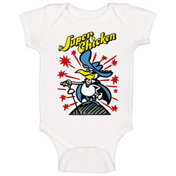 Super Chicken Retro Cartoon Hero Baby One Piece Super Chicken Retro Cartoon Hero Baby One Piece