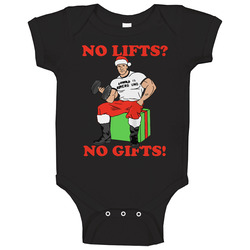 No Lifts No Gifts Funny Arnold Christmas Xmas Holiday Baby One Piece No Lifts No Gifts Funny Arnold Christmas Xmas Holiday Baby One Piece