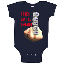 5 Rings Can't Be Deflated Tom Brady New England Patriots Super Bowl Goat Baby One Piece 5 Rings Can't Be Deflated Tom Brady New England Patriots Super Bowl Goat Baby One Piece