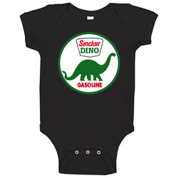 Dino Sinclair Dinosaur Oil Gasoline Retro Baby One Piece
