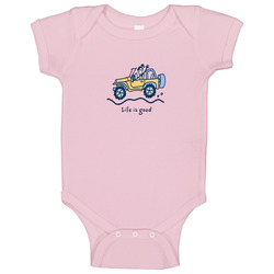 Life Is Good Jeep Girls Funny Car Jeep Baby One Piece Life Is Good Jeep Girls Funny Car Jeep Baby One Piece