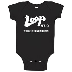 The Loop 97.9 Wlup Where Chicago Rocks Baby One Piece The Loop 97.9 Wlup Where Chicago Rocks Baby One Piece