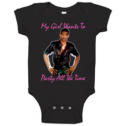 Eddie Murphy Retro Party All The Time Baby One Piece Eddie Murphy Retro Party All The Time Baby One Piece