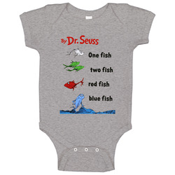 One Fish Two Fish Red Blue Dr Seuss Baby One Piece One Fish Two Fish Red Blue Dr Seuss Baby One Piece
