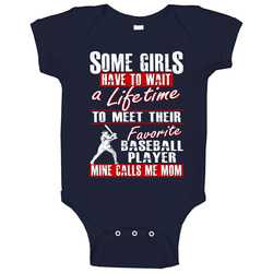 Basbeall Mom T Shirt - My Son is My Favorite Baseball Player Baby One Piece Basbeall Mom T Shirt - My Son is My Favorite Baseball Player Baby One Piece