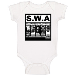 Seahwaks With Attitude Swa Richard Sherman Booby Wagner Football Baby One Piece Seahwaks With Attitude Swa Richard Sherman Booby Wagner Football Baby One Piece