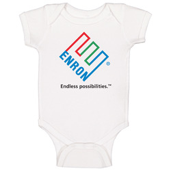 Enron Baby One Piece Enron Baby One Piece