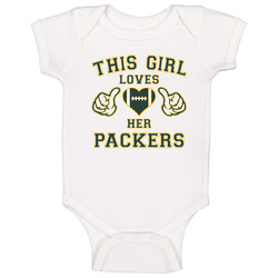 This Girl Lover Her Green Bay Packers Football Baby One Piece This Girl Lover Her Green Bay Packers Football Baby One Piece