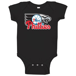 Philadelphia Pennsylvania Pro Sports Teams Logo Mashup City Pride Fan Baby One Piece Philadelphia Pennsylvania Pro Sports Teams Logo Mashup City Pride Fan Baby One Piece