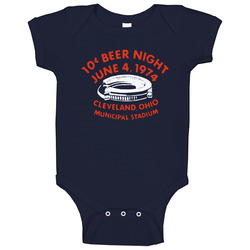10 Cent Beer Night Cleveland Baseball Baby One Piece 10 Cent Beer Night Cleveland Baseball Baby One Piece