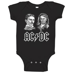 Ac Dc Line Black Baby One Piece Ac Dc Line Black Baby One Piece