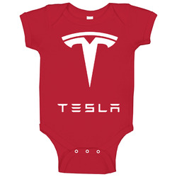 Tesla Motors Electric Model S Roadster Car Baby One Piece Tesla Motors Electric Model S Roadster Car Baby One Piece