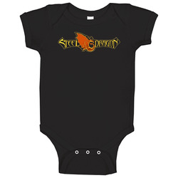 Steel Dragon Rock Star Baby One Piece