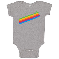 Apple Flag Navy Ringer Baby One Piece Apple Flag Navy Ringer Baby One Piece