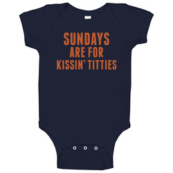 Mitch Trubisky Era Sundays Are For Kissin' Titties Baby One Piece Mitch Trubisky Era Sundays Are For Kissin' Titties Baby One Piece